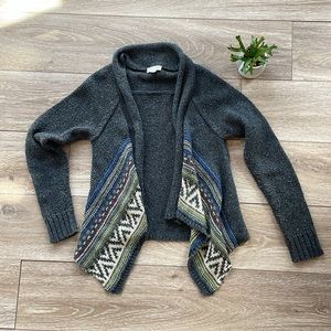 Dark grey knit cardigan